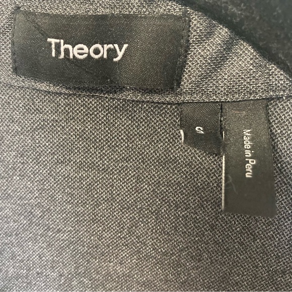 Theory Brown B Atlas Piqué grey polo shirt - Picture 2 of 4